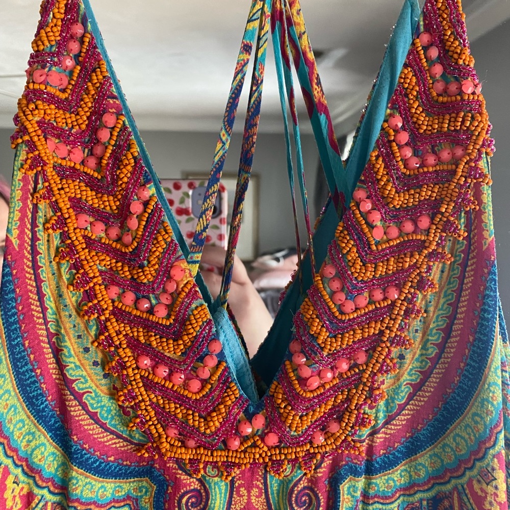 Hale Bob beaded maxi dress